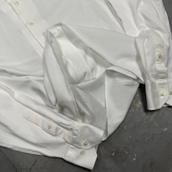 Peter Millar Collection Oxford Knit Button Down Shirt Long Sleeve White XL - Picture 7 of 7